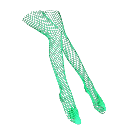 RaveGlow Neongrüne Netzstrumpfhosen